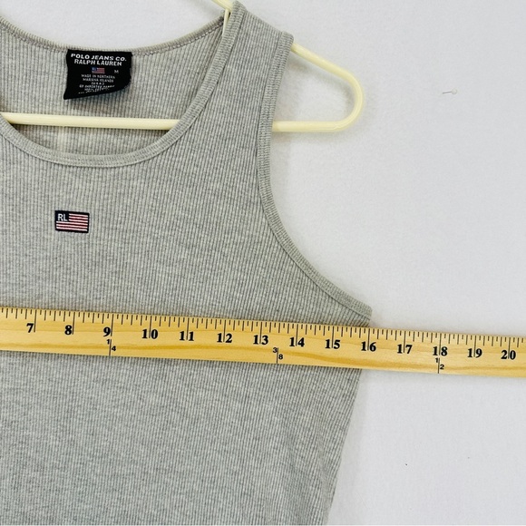 Ralph Lauren Midi Dress Sleeveless Size M Gray 100% Cotton - Picture 4 of 12